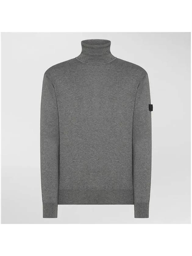 GORRAN Cotton Wool Mix Logo Patch Turtleneck Knit Gray - PEUTEREY - BALAAN 1