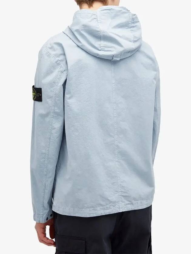 Wappen Old Effect Hooded Jacket Light Blue - STONE ISLAND - BALAAN 4