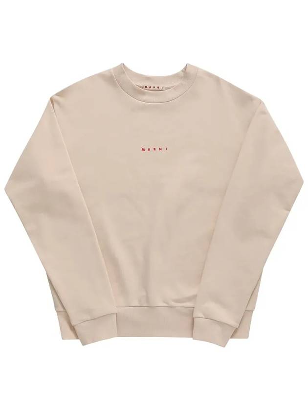 Mini Logo Organic Cotton Sweatshirt Beige - MARNI - BALAAN 6