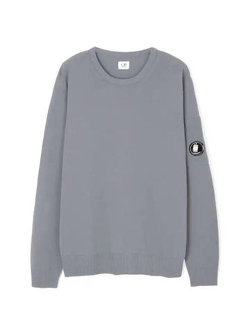 Cotton Crepe Knit Top Grey - CP COMPANY - BALAAN 1