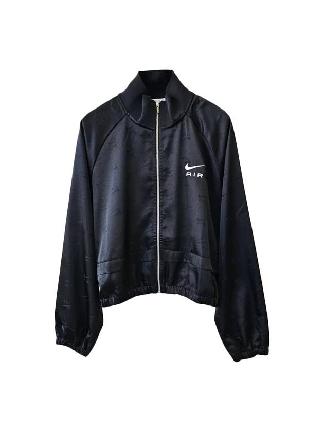 Air Full Zip Satin Jacket Black - NIKE - BALAAN 1