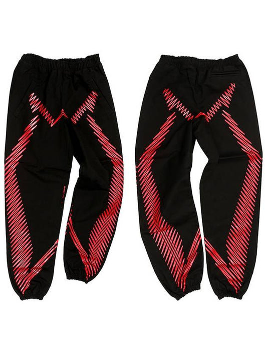 CMCA003 F1503 0043 1020 LOS ALERCES PANT BLACK RED - MARCELO BURLON - BALAAN 1