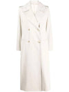 Double-Breasted Midi Coat Cream - TOTEME - BALAAN 1