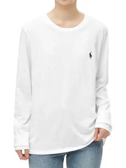 W Cotton Jersey Long Sleeve Tee White - POLO RALPH LAUREN - BALAAN 2