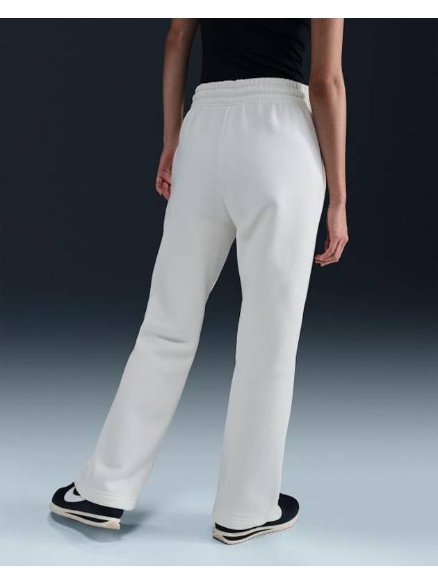 Sportswear Phoenix Fleece Mid-Rise Open Hem Track Pants White - NIKE - BALAAN 3