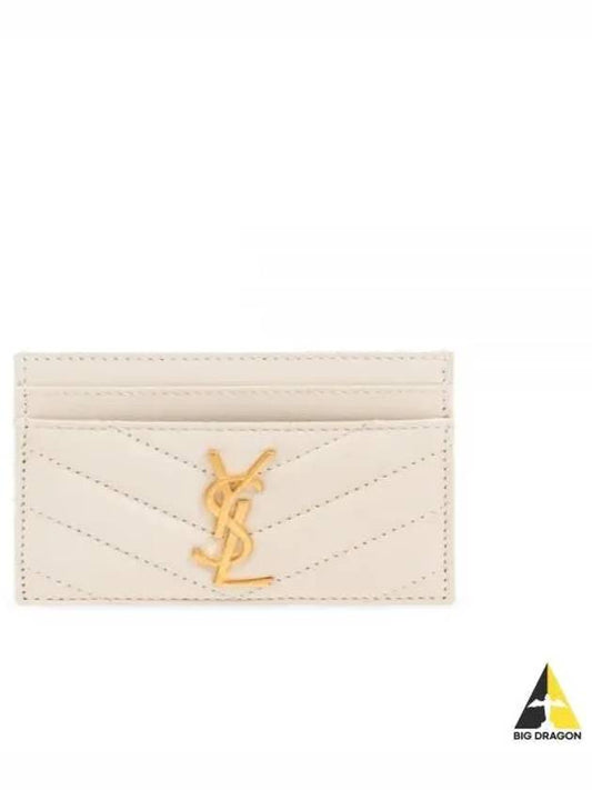 Cassandre Matelasse Lambskin Card Wallet Black - SAINT LAURENT - BALAAN 2