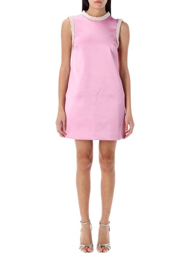 SATIN MINI DRESS PINK - SELF PORTRAIT - BALAAN 1