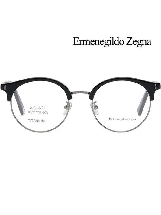 Zegna Glasses Frame EZ5111D 001 Titanium Men's Lower Gold Frame - ERMENEGILDO ZEGNA - BALAAN 2