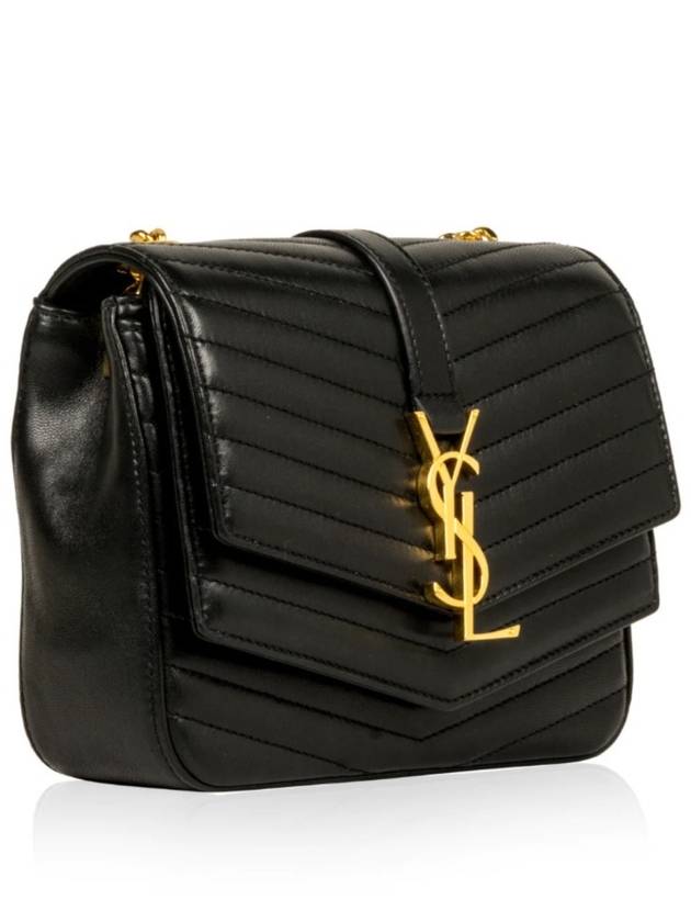 YSL logo Sulpice chain shoulder bag gold plated black - SAINT LAURENT - BALAAN 2
