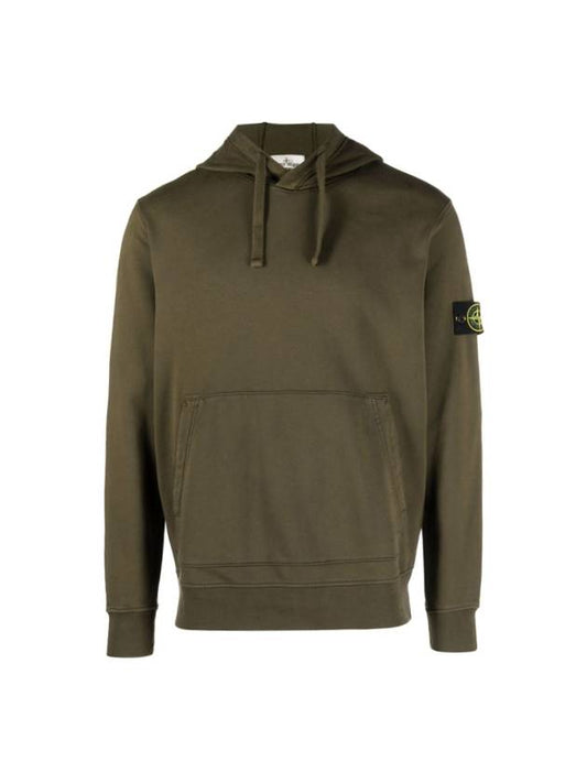 Signature Logo Patch Hoodie Olive - STONE ISLAND - BALAAN 2