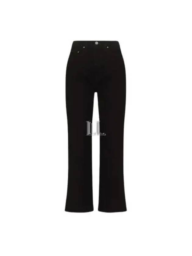 Low Cut Crop Straight Jeans Black - TOTEME - BALAAN 2