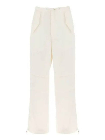 Women s Drawstring Parachute Pants Black Ivory C2100R23 - DION LEE - BALAAN 1