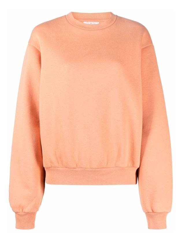 Crew Neck Cotton Sweatshirt Salmon Pink - ACNE STUDIOS - BALAAN 1