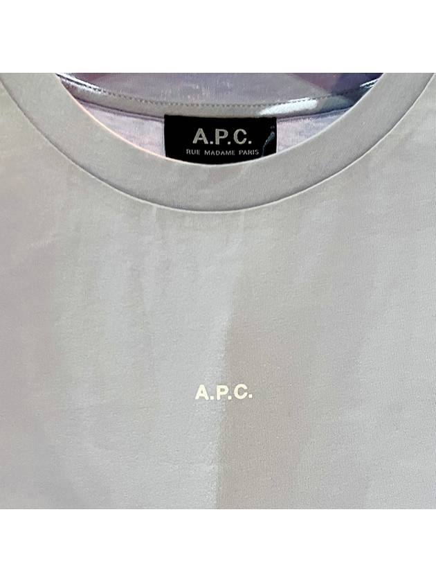 Jade Logo Short Sleeve T-Shirt Sky Blue - A.P.C. - BALAAN 5