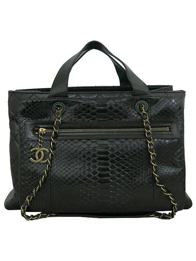 Black color calfskin python blend Urban Mix 2WAY - CHANEL - BALAAN 2