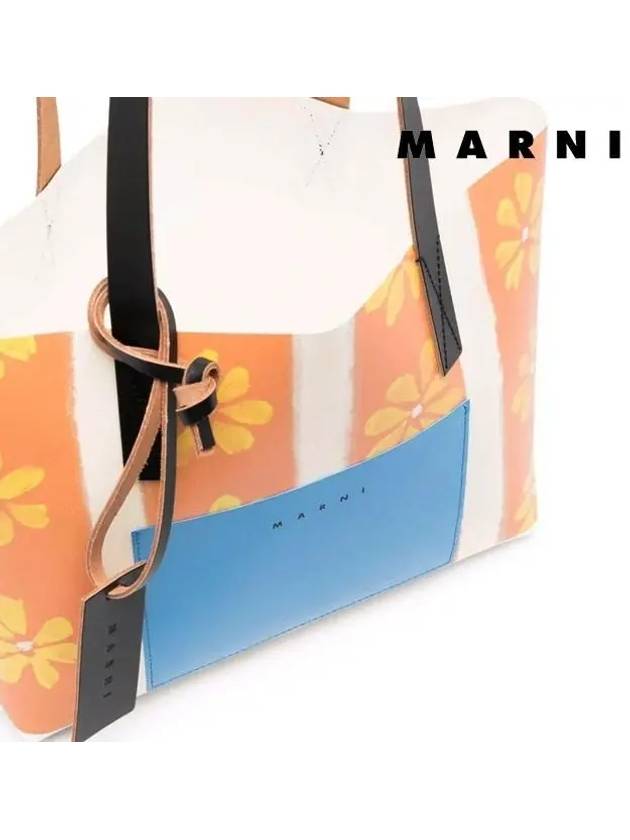 Daisy Rain Print Tote Bag Orange - MARNI - BALAAN 6