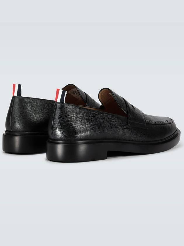 Pebble Grain Rubber Sole Penny Loafer Black - THOM BROWNE - BALAAN 5