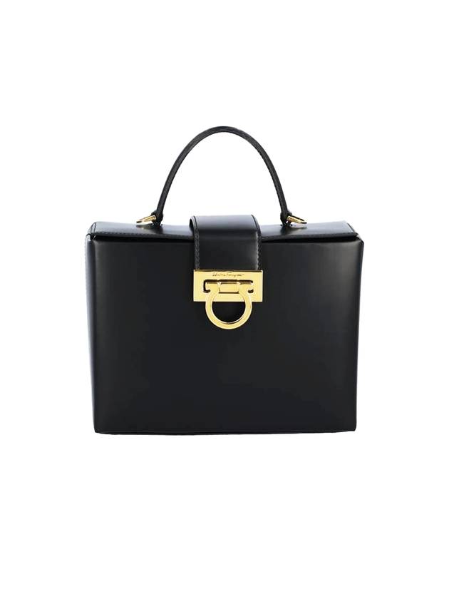 Trifolio Box Tote Bag Black - SALVATORE FERRAGAMO - BALAAN 1