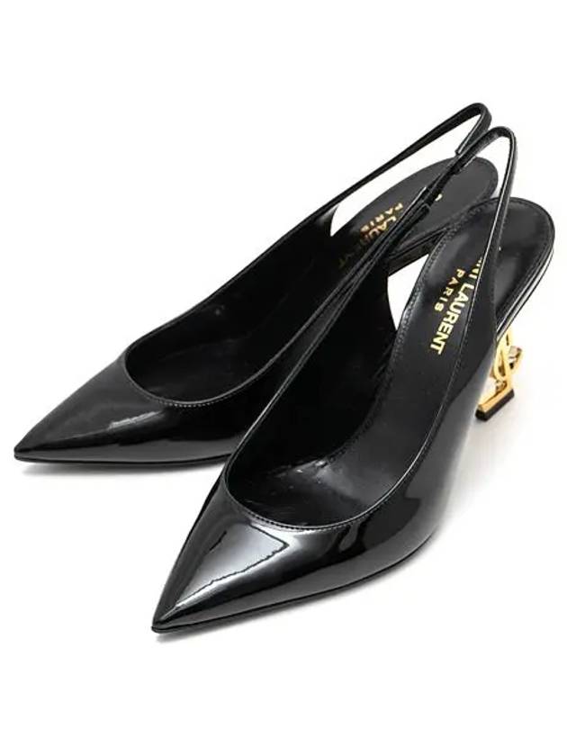 Opium Slingback Heel Black - SAINT LAURENT - BALAAN 3