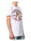 Tiger Big Logo Cotton Short Sleeve T-Shirt White - DSQUARED2 - BALAAN 3