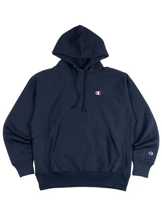 Reverse Weave C Small Logo Men s Hoodie Navy GF68 Y06145 NYC - CHAMPION - BALAAN 5