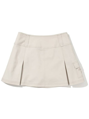 LOW WAIST SKIRT CREAM WOMAN - MALBON GOLF - BALAAN 1