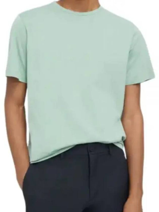 Precise Luxe Cotton Jersey Short Sleeve T-Shirt Blue Surf - THEORY - BALAAN
