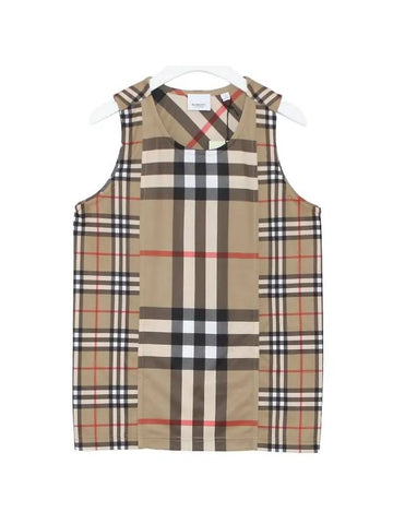 Kids Vintage Check Sleeveless Beige - BURBERRY - BALAAN 1