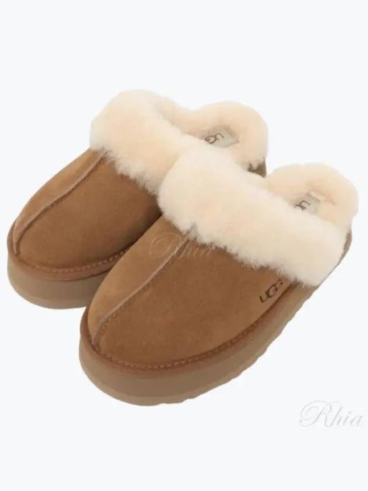 Women's Diskett Fleece Platform Slippers Brown - UGG - BALAAN 2