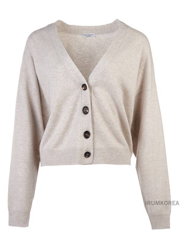 Women's Cashmere Cardigan Grey - BRUNELLO CUCINELLI - BALAAN 2