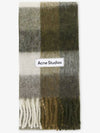 Acne Men s Mohair Check Taupe Green Black Muffler CA0084 DID - ACNE STUDIOS - BALAAN 1