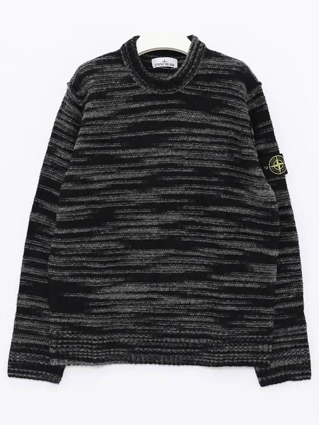 Wappen Patch Wool Knit Top Black - STONE ISLAND - BALAAN 3