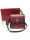 21 H918 Two tone calfskin gold Gancini top handle boxy bag 2WAY - SALVATORE FERRAGAMO - BALAAN 2