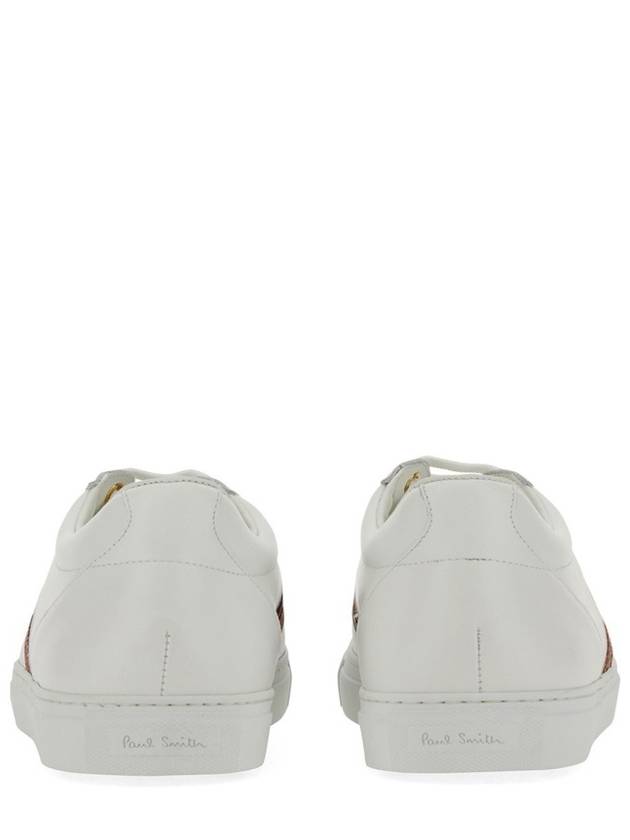 Men's Fermi Leather Low Top Sneakers White - PAUL SMITH - BALAAN 9