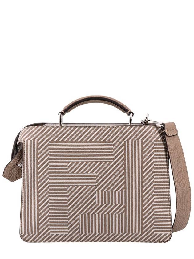 Peekaboo ISeeU Mini Leather Tote Bag Beige - FENDI - BALAAN 4