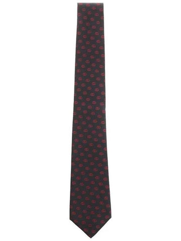 Men's Double G Silk Tie Red Blue - GUCCI - BALAAN 1