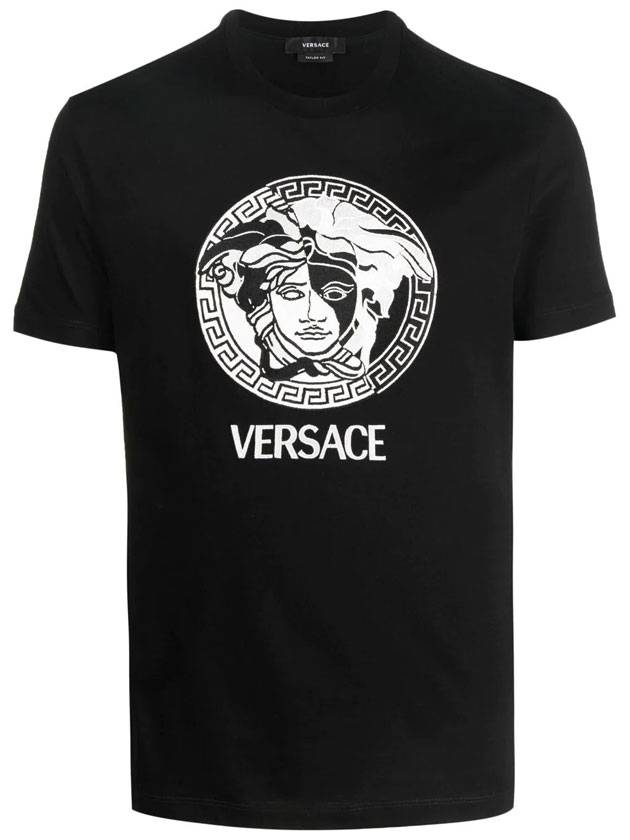 Medusa Logo Short Sleeve T-Shirt Black - VERSACE - BALAAN 1