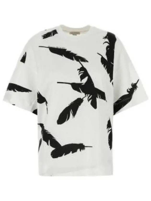 Feather print oversized t shirt 797816QZAM5 - ALEXANDER MCQUEEN - BALAAN 2