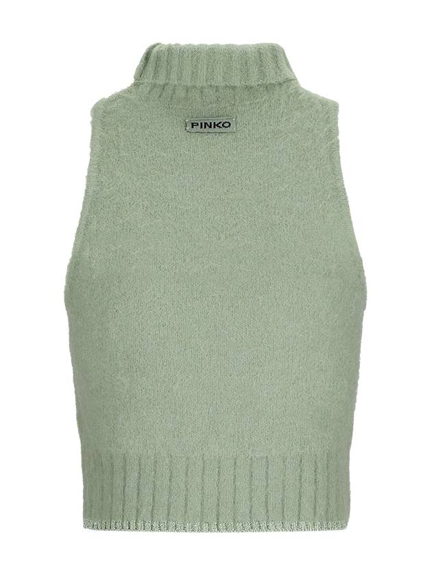 SLEEVELESS CROP TOP IN SOFT KNIT - PINKO - BALAAN 2