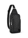 Avenue AVENUE Leather Sling Bag Black Silver - LOUIS VUITTON - BALAAN 4