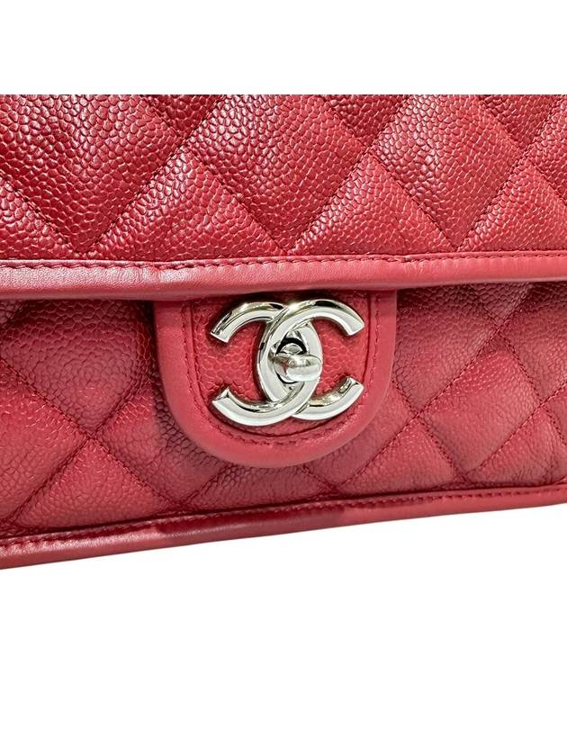 A67528 Red Caviar Skin French Riviera Chain Shoulder Bag - CHANEL - BALAAN 6