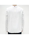 4-Bar Striped Cotton Long Sleeve T-Shirt White - THOM BROWNE - BALAAN 5