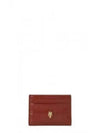 Gold Hardware Skull Crocodile Leather Card Wallet Red - ALEXANDER MCQUEEN - BALAAN 2