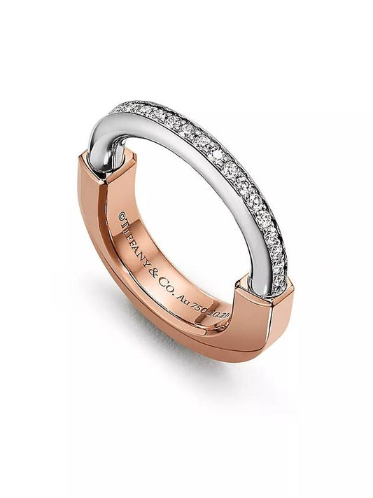 Tiffany Tiffany Rock Ring Ring Rose Gold & White Gold Diamond 71855511 - TIFFANY & CO. - BALAAN 2