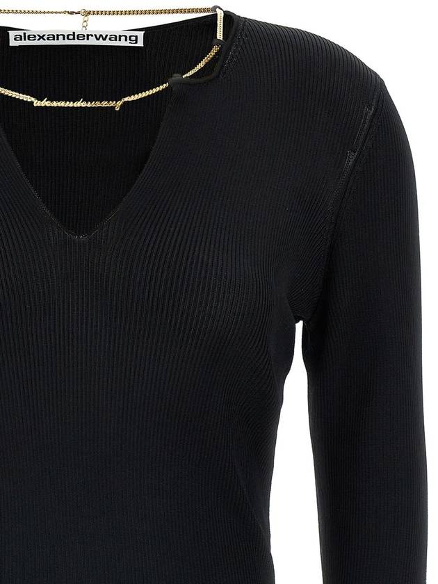 Alexander Wang 'Gold Nameplate Chain' Sweater - ALEXANDER WANG - BALAAN 3