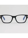 Glasses frame TF5781DB 001 Blue light blocking square horn frame Asian fit - TOM FORD - BALAAN 3