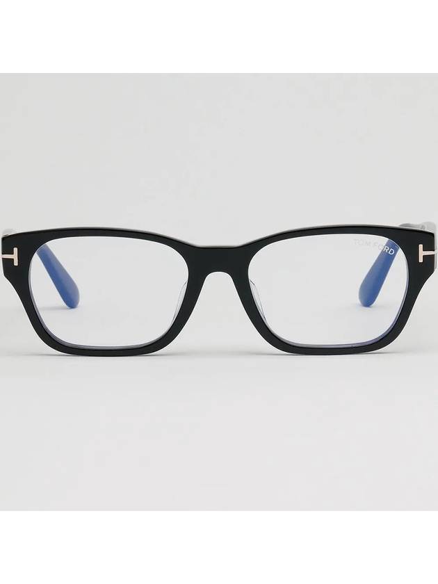 Glasses frame TF5781DB 001 Blue light blocking square horn frame Asian fit - TOM FORD - BALAAN 3