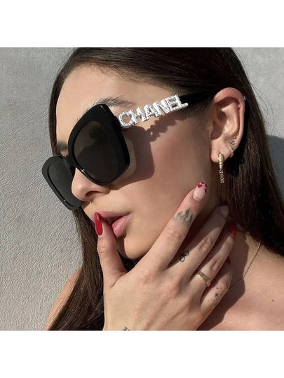 Eyewear Logo Square Sunglasses Black - CHANEL - BALAAN 2