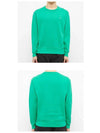 Fairview Face Patch Crew Neck Sweatshirt Dark Green - ACNE STUDIOS - BALAAN 7