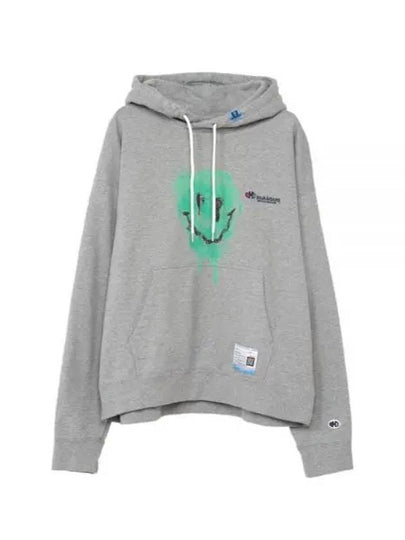 Smile Face Print Hoodie Grey - MIHARA YASUHIRO - BALAAN 2